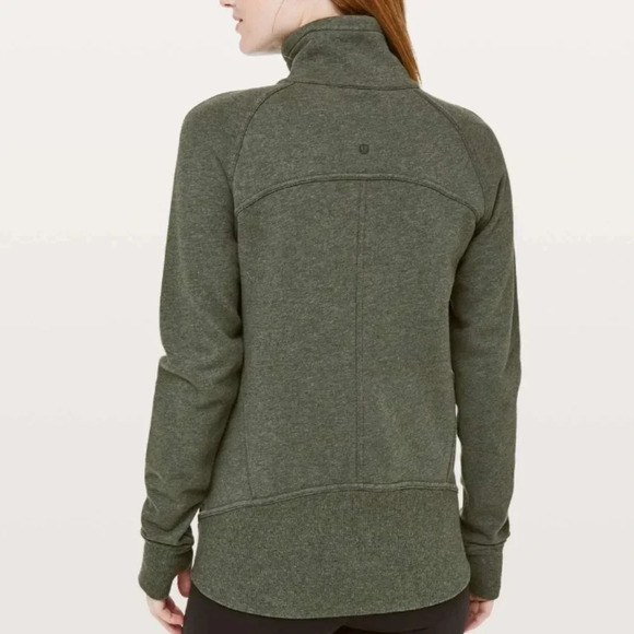 *LULULEMON  Huddle & Hustle Jacket, Heathered Camo Green, Size 8 - Picture 2 of 8